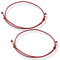 Bracciale con filo rosso del destino (2), Cotone e argento sterling