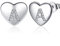 Jrêveinfini Buchstaben Ohrringe Silber 925 Stecker Damen Mädchen Kinder Teenager Frauen Klein, Herz Ohrringe Ohrstecker Hypoallergen Nickelfreie, Weihnachts Geschenke für Frauen Mädchen Mama