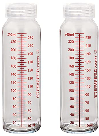 Sterifeed Glass Baby Bottle, 240ml, Reusable, Pack of 2