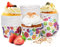 Spesh 50 Stücke Mini Muffins Papierförmchen Einhorn Muffinförmchen Cupcake Formen für Weihnachten, Geburtstagsfeiern, Thanksgiving (Pentagramme und Kreise)