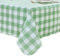 LUOLUO rechteckige Tischdecke, Karierte Tischdecke, maschinenwaschbar, für Ostern, Thanksgiving, Weihnachten, Wochentage, Neujahr, Geburtstag, Abschlussball, Hochzeit, Outdoor Grün/Weiß 140 x 180 cm