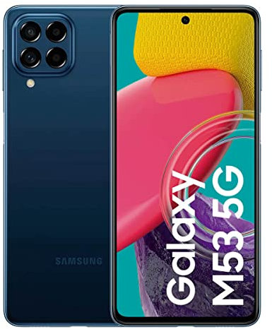 Samsung Galaxy M53 M536 5G Dual Sim EU 6/128GB, Android, blue (Ricondizionato)