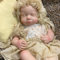 Aniiyy Silicone Baby Doll Realistic,18 Inch Full Silicone Dolls Asleep Newborn Baby Girl Doll Anatomically Correct with Dress - Loulou