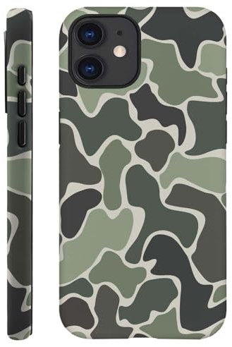 ilikediy for iPhone 11 Case,HH2 Old Camo Army Green Hybrid 2 Layer Hard Shell Silicone Protective Pattern Design Case