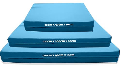 Kosiproducts Landing Tumbling Safety Crash Mat for Gym Training excercise, Bouncy Castle Boulldering Wall Large (120cm x 90cm) Turquoise