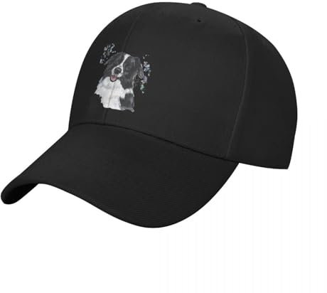 YANIUIE Aquarell Border Collie Baseball Cap Sport Cap |-F-| Herren Tennis Damen Geschenk