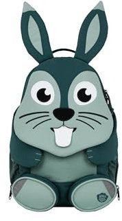 Affenzahn Grand Ami Sac à dos ergonomique et ludique pour enfants de 3 à 5 ans, fonctionnel avec 8L de capacité Lapin - Gris