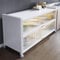 Table de cuisine multicouche avec armoire de rangement pour four à micro-ondes et support anti-poussière Bianco 80 x 44 x 85 cm