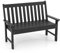 COSTWAY Gartenbank wetterfest, Allwetter-Sitzbank aus HDPE, Parkbank für 2-3 Sitzer, Balkontank bis 320kg belastbar, Terrassenbank für Garten, Balkon und Terrasse, 132 x 65 x 91 cm (Schwarz)