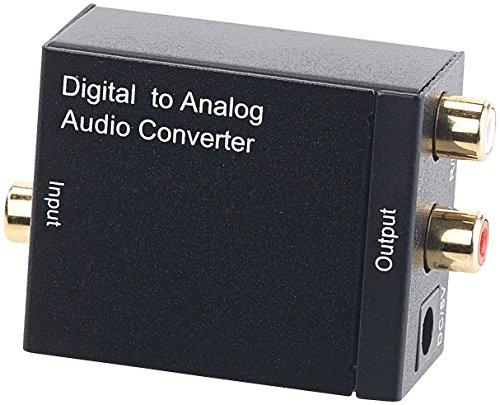 auvisio D A Wandler: Audio-Konverter digital zu analog, mit TOSLINK, Koaxial & Stereo-Cinch (Toslink Adapter, Adapter Digital analog, optisches Kabel)