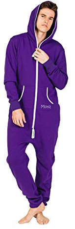 Moniz Herren Jumpsuit, Onesie, Overall (XXL, lila)