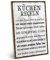 ARTFAVES® Wandbild Holzschild mit Spruch - KÜCHENREGELN - Türschild Retro Vintage Deko Bild Geschenk - Familie, Zuhause, Küche