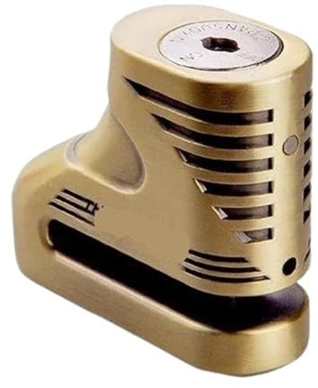 DGOINGPI Pinza Antirrobo Moto Alarma de Bicicleta, Bloqueo de Freno de Disco de Rueda con Llaves, Alarma de Motocicleta, Freno de Disco(Metallic)