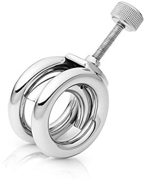 Metall Cockring Hodenring mit Hodenpresse Hodenquetscher Hodenstretcher CBT SM Bondage Erotik Sexspielzeuge Männer (35 mm)