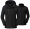 donhobo Damen Outdoor 3-in-1 Skijacke, Zweiteilige Winterjacke mit Fleecejacke, Winddicht Wasserdicht Freizeitjacke Warm Mantel Jacke mit Kapuze Schwarz L