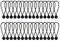 Dreld 30Pcs 15cm/6Inch Bungees Balls Cords，Heavy Duty Multipurpose Black Bungee Balls for Furniture, Banner, Tarpaulins, Pavilions, Tents, Tent Bungee Hooks, Tarpaulin Holder, Flag Poles