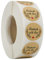 Generic Brands 500 Stück Kraft Runde Aufkleber Etiketten 25 mm/1zoll Roll-in Label Papier Geschenkaufkleber Backaufkleber für handgemachte Backen Geschenktüten Hochzeit Thanksgiving (Handmade with Love Sticker)