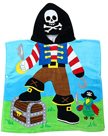 BESPORTBLE Kapuze Handtuch Schädel Schwimmen Vertuschungen Bademantel Baumwolle Strand Badetuch Kind Kapuze Strandtuch Cartoon Poncho Decke Umhang für Kinder Kleinkinder Jungen Mädchen