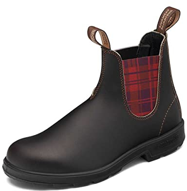 Blundstone Original 500 Series, Stivali Chelsea Uomo, Marrone (Burgundy Tartan), 41 EU