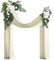 Tkasniy Künstlicher Hochzeitsbogen Blumen Set(4er-Pack), 2 Stück staubige Rosen-Girlanden und 2 Stück transparenter Stoffvorhang, Boho-Laubenblumen für Hochzeitsfeier-Hintergrunddekoration