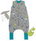 schlummersack Schlafsack mit Füßen Sommer 1 Tog 120 cm dünn Dino | Kinder Schlafsack mit Beinen und verlängerten Bündchen für eine Körpergröße 120-130cm Füßen 1 Tog