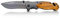 Roy Vielseitiges Jagdmesser Klappmesser mit Holzgriff und Glasbrecher, Taschenclip, Survival & Outdoor - 20cm Praktisches Springmesser mit Knopfdruck