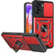 ESTH® Funda para Honor 90 Lite 5G con Protección de Cámara Cubierta y Soporte de Anillo [Compatible con Soporte Magnético para Coche] Carcasa Grado Militar Anti-caída, Rojo