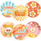 Groovy Pappteller Boho Groovy Partyteller Einwegteller 22,9 cm Pastell Geburtstag Teller 70er Jahre Groovy Daisy Flower Speiseteller für Groovy Geburtstag Retro Hippies Thema Babyparty Partyzubehör 24