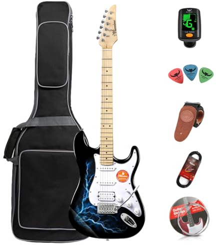 Guitarra eléctrica para adultos, principiantes, guitarra, rock, guitarra, profesional, para hombres y mujeres (Lightning)