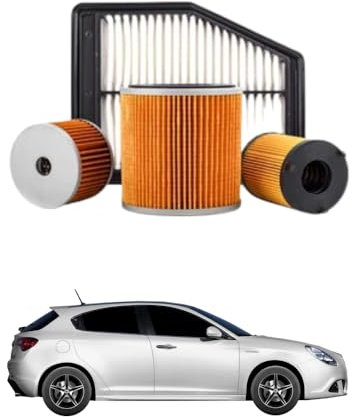 Kit 3 Filtri Tagliando compatibile con ALFA ROMEO Giulietta 1.4 TB 88 kw Benzina 2010-2020