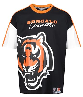 Recovered -NFL- Cincinnati Begals 'Oversized' Cut and Sew T-Shirt Black 3XL