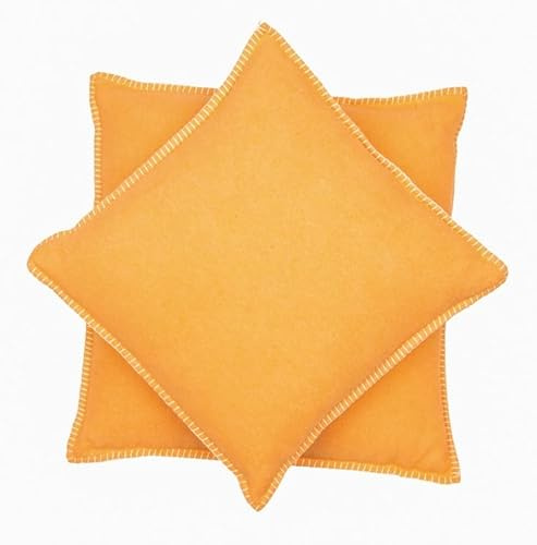 David Fussenegger Kissenhülle Sylt 'Uni' 50 x 50 cm Siena - Hellorange
