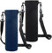Anseom 2 Piezas Estuche para Botellas de Neopreno, 8×25 cm 1500ML Portabotellas de Agua Titular Desmontable Botella Bolsa De Transporte Bolsa con Correa para El Hombro para Al Aire Libre