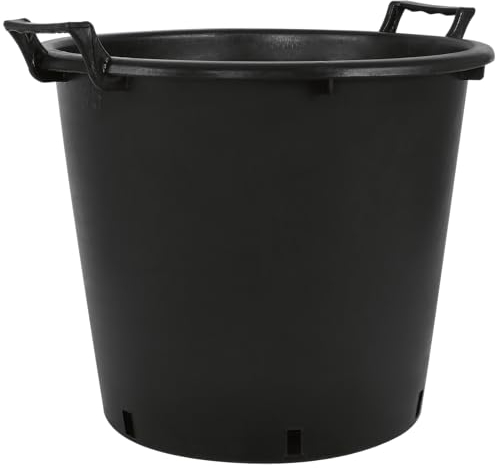 Erhard-Trading Bac à plantes avec poignée, différentes tailles, noir, diamètre : 45 cm