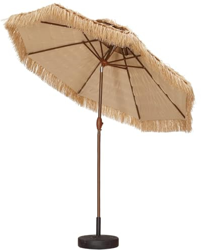 LYUCAYHQ Parasol Exotique Paille, Parasol en Paille, 270 cm * 250 cm, Adapté À la Plage, Piscine, Jardin, Terrasse, Centre Commercial en Plein Air