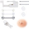 NIUSIMAN Professional Safe Piercing Gun Nadeln KitPainless Nipple Piercing Gun Bauchnabel Lippe Zunge Ohr Körper Piercing Nadel Tool Kits Edelstahl für Frauen/Nippel Piercing Kit