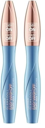 Catrice Glam & Doll Easy Wash Off Power Hold Volume Mascara, Nr. 010, Schwarz, langanhaltend, volumengebend, vegan, ohne Mikroplastikpartikel, Nanopartikel frei, ohne Parfüm, 2er Pack (9ml)