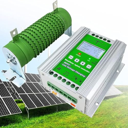 Controlador Solar, Controlador de Carga híbrido Solar eólico Inteligente 6000W/8000W/10000W/12000W 12V/24V/48V Regulador de conmutación automática MPPT Controlador de Refuerzo híbr