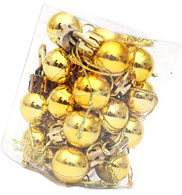 TOPBATHY Stück Weihnachtskugel-Ornamente 2 5 cm Weihnachtsbaumschmuck Hängende Weihnachtskugeln Kugeln Für Zuhause Innenbereich Urlaub Party-Dekoration (Golden)