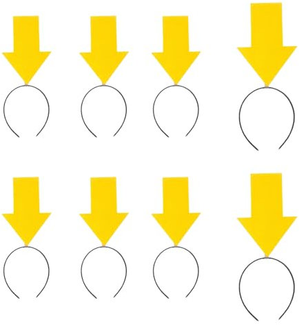 Bandeau Flèche 8 Pièces Jaune - Accessoire Tête Drôle Halloween Carnaval