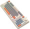 Teclado de 94 teclas para juegos, teclado mecánico retroiluminado, teclado mecánico, teclado tricolor, teclado de PC con cable, teclado con retroiluminación, teclado mecánico, teclado compacto, 15 x 6