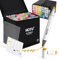 HOTU Alkohol Marker Stifte Set, 60 Pinsel Marker Stift Doppelseitige Farbspitz Chisel Tip Alkoholmarker Twin Marker Stifte für Comics, Manga, Skizzieren, Kalligraphieren und Zeichnen