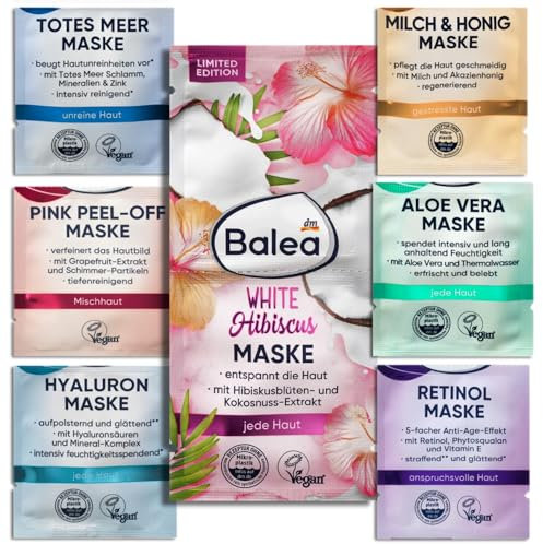Balea Gesichtsmasken 7er Set: 7x112 ml Besonders für das Gesicht geeignet