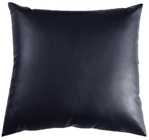 TMTGTS Leder-Kissenbezüge 1 Stück Wasserdicht Langlebig Kunstleder Kissenhülle Lederoptik Einfarbig Weich Kopfkissenbezug Pillowcase ZierKissenbezug für Sofa Couch Bett Stuhl Autositz 43x43cm (12#)