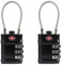 UP Security Serrures TSA pour Bagages, Cadenas à Combinaison 3 Chiffres, Lot de 2 Cadenas TSA Homologués, Cadenas à Câble avec Code pour Casier de Gym Fermeture Éclair de Sac à Dos (Noir+Noir)