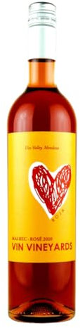 Vin Vineyards Roja Malbec Rosé Wine 2020 75ml 14% ABV | Premium Rose Wine from Uco Valley, Mendoza, Argentina
