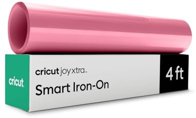 Cricut Joy Xtra Smart HTV Heat Transfer Vinyl | 1.2 m | Pink | Iron-On HTV Vinyl for Fabric, Ideal for Custom T-Shirts, Bags & DIY Projects