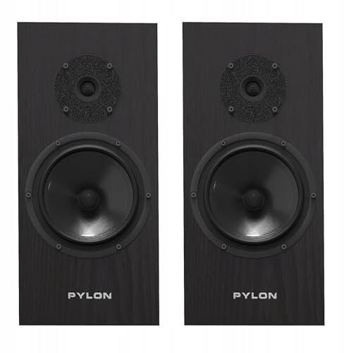 Pylon Audio Diamond Monitor 18 mkII - Coppia di altoparlanti da stand 160 W, Legno Nero