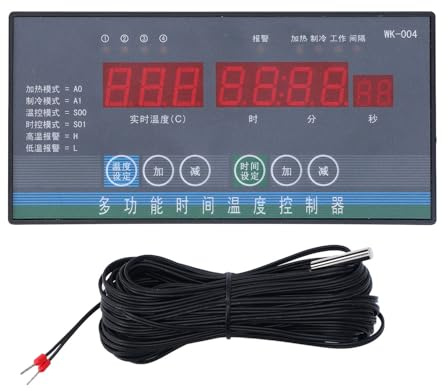 Digital Temperatur Controller Intelligenter Schalter 4-Wege Konstante Steuerung Thermostat Regler 110-230V (with 10m Probe)