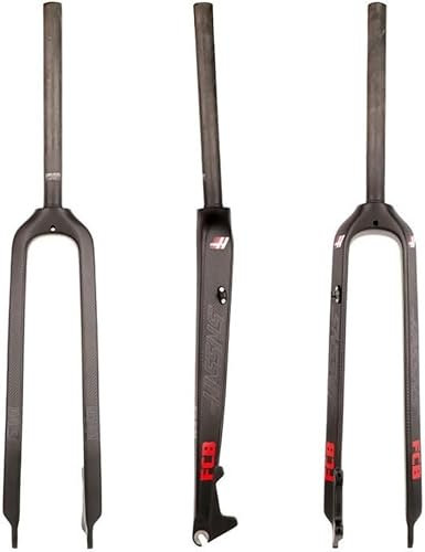 LYDSB Forcella Anteriore Rigida per MTB 26/27,5/29, Forcella Anteriore per Mountain Bike in Carbonio, Leggera, con Freno a Disco (Dritta, 26'')